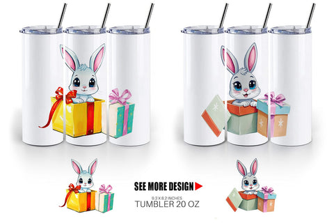 Tumbler Bunny Gift Sublimation artnoy 
