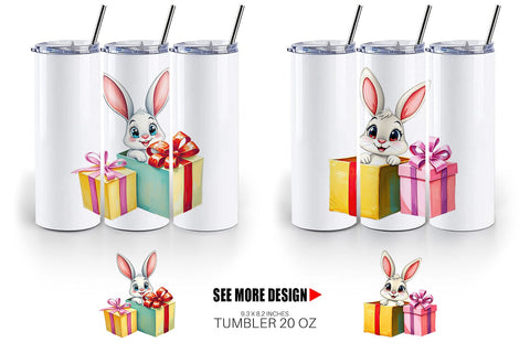 Tumbler Bunny Gift Sublimation artnoy 
