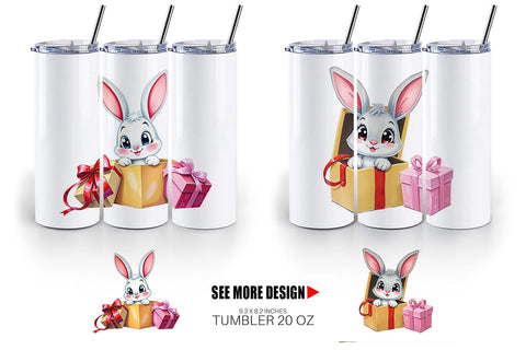 Tumbler Bunny Gift Sublimation artnoy 