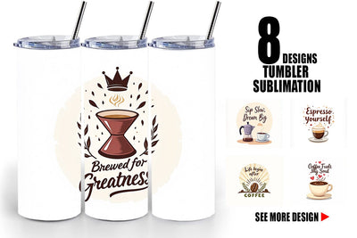 Tumbler Caffeine Kick Quotes Sublimation artnoy 