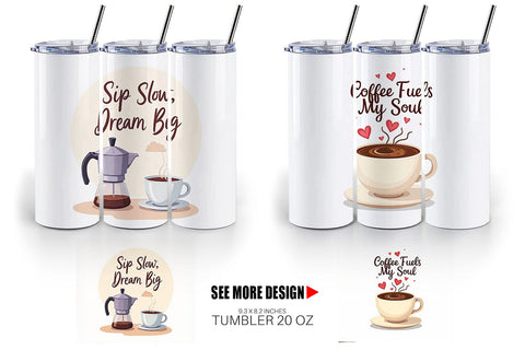 Tumbler Caffeine Kick Quotes Sublimation artnoy 