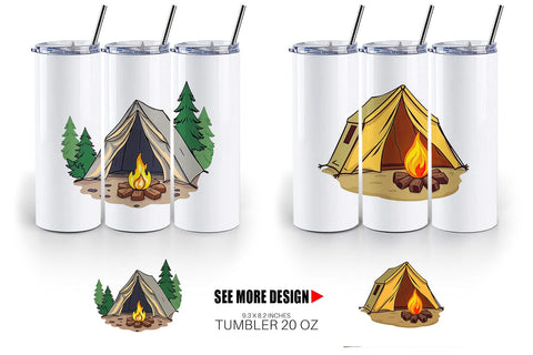 Tumbler Camping Tent Sublimation artnoy 