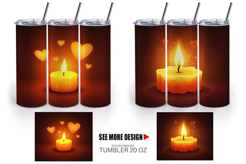 Tumbler Candle Glow Sublimation artnoy 