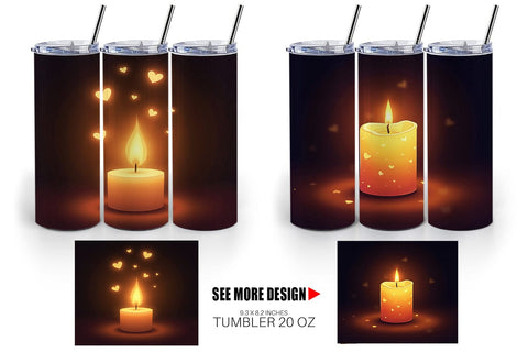 Tumbler Candle Glow Sublimation artnoy 
