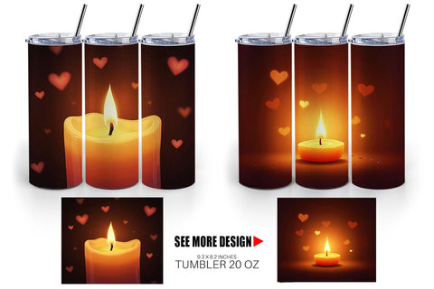Tumbler Candle Glow Sublimation artnoy 