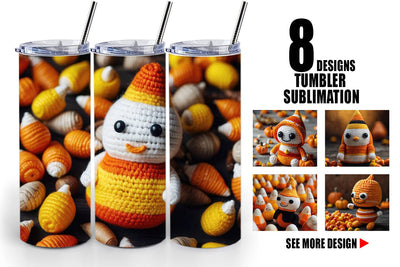 Tumbler Candy Corn Knitted Sublimation artnoy 