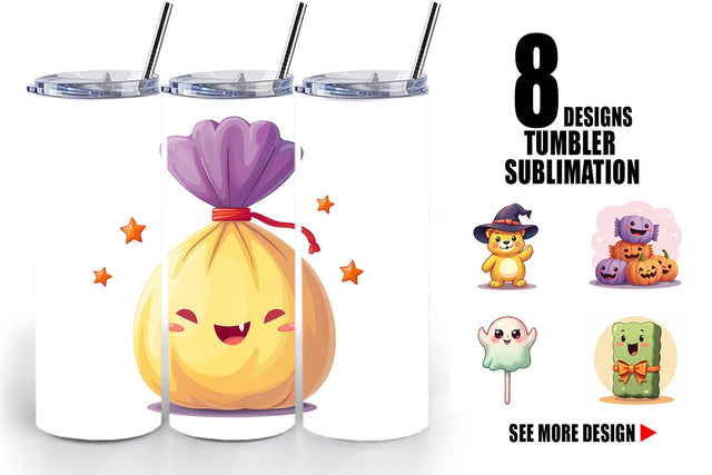 Tumbler Candy Treats Sublimation artnoy 