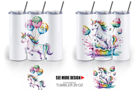 Tumbler Candy Unicorn Summer Sublimation artnoy 