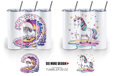 Tumbler Candy Unicorn Summer Sublimation artnoy 