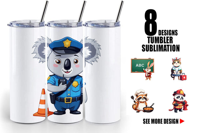 Tumbler Career Animals Sublimation artnoy 