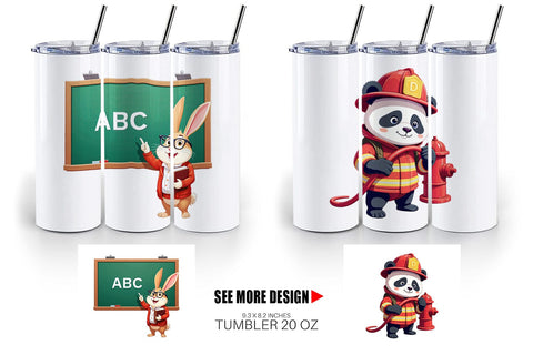 Tumbler Career Animals Sublimation artnoy 
