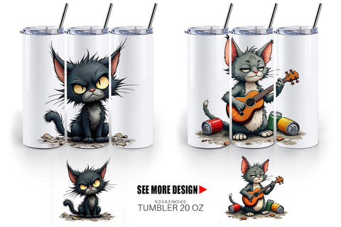 Tumbler Cat Chaos Sublimation artnoy 
