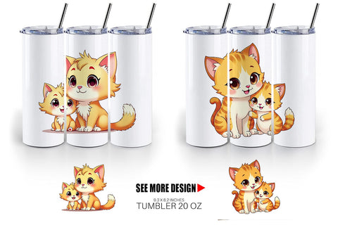 Tumbler Cat Mother's Day Sublimation artnoy 