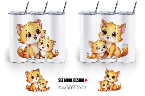 Tumbler Cat Mother's Day Sublimation artnoy 