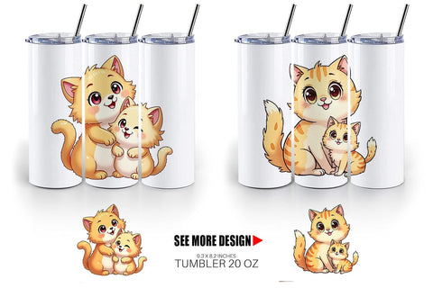 Tumbler Cat Mother's Day Sublimation artnoy 