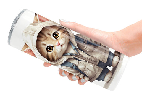 Tumbler Cat Work Sublimation artnoy 