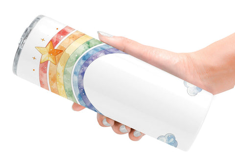 Tumbler Celestial Boho Rainbow Sublimation artnoy 