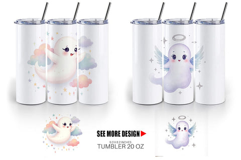 Tumbler Celestial Ghosts Sublimation artnoy 