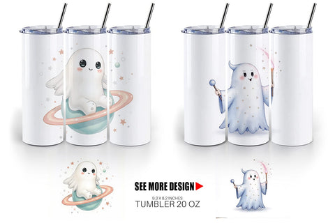Tumbler Celestial Ghosts Sublimation artnoy 