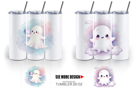 Tumbler Celestial Ghosts Sublimation artnoy 