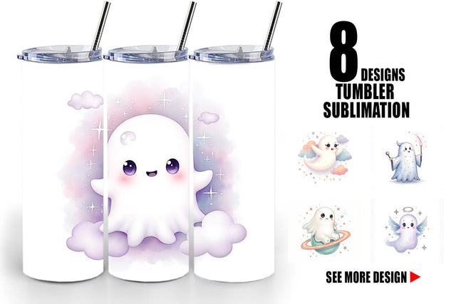 Tumbler Celestial Ghosts Sublimation artnoy 