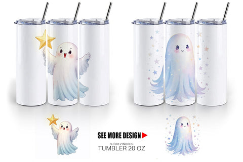 Tumbler Celestial Ghosts Sublimation artnoy 