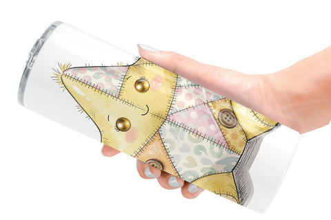 Tumbler Celestial Holiday Patchwork Watercolor Sublimation artnoy 