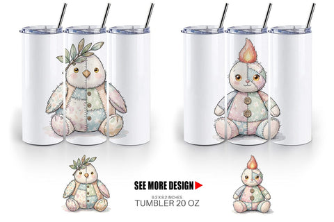 Tumbler Celestial Holiday Patchwork Watercolor Sublimation artnoy 