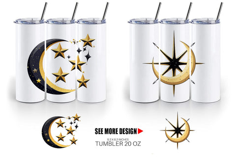 Tumbler Celestial Moon Sublimation artnoy 