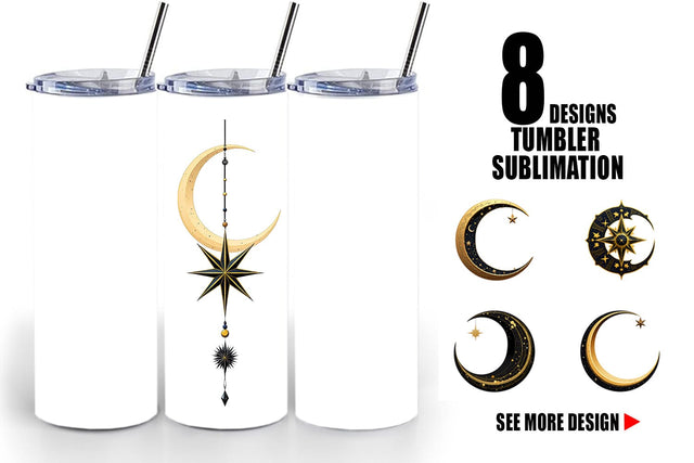 Tumbler Celestial Moon Sublimation artnoy 