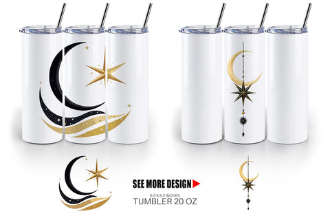 Tumbler Celestial Moon Sublimation artnoy 