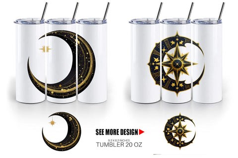 Tumbler Celestial Moon Sublimation artnoy 