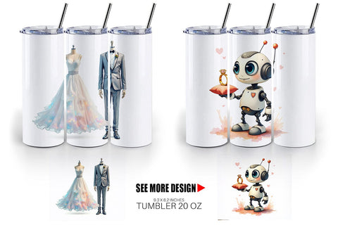 Tumbler Celestial Union Sci-Fi Wedding Sublimation artnoy 