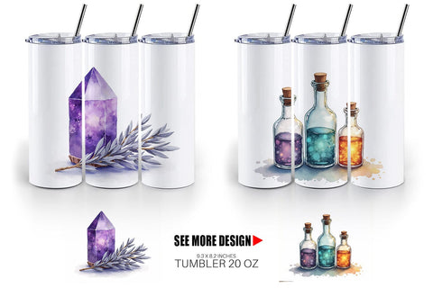 Tumbler Celestial Witchy Apothecary Sublimation artnoy 