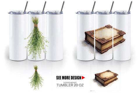 Tumbler Celestial Witchy Apothecary Sublimation artnoy 