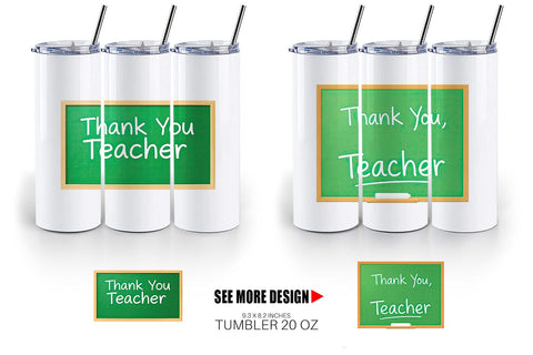 Tumbler Chalkboard Sublimation artnoy 