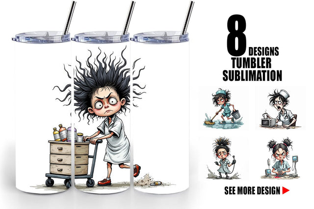 Tumbler Chaotic Nurse Sublimation artnoy 