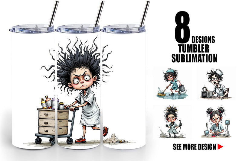 Tumbler Chaotic Nurse Sublimation artnoy 