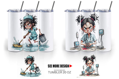 Tumbler Chaotic Nurse Sublimation artnoy 