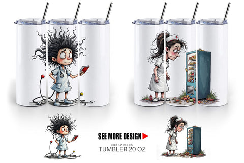 Tumbler Chaotic Nurse Sublimation artnoy 