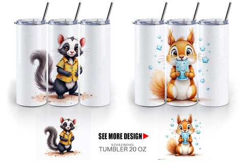 Tumbler Chaotic Summer Critters Sublimation artnoy 
