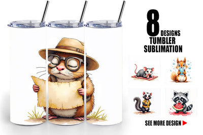 Tumbler Chaotic Summer Critters Sublimation artnoy 