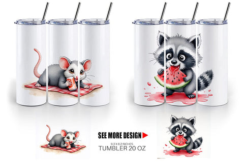 Tumbler Chaotic Summer Critters Sublimation artnoy 