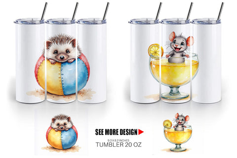 Tumbler Chaotic Summer Critters Sublimation artnoy 