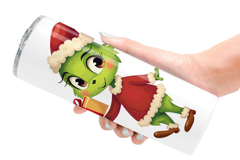 Tumbler Cheerful Baby Grinch Sublimation artnoy 