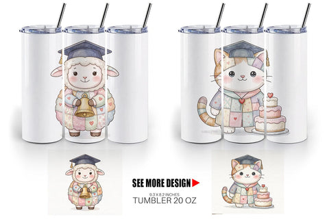 Tumbler Cheerful Graduation Party Patchwork Sublimation artnoy 