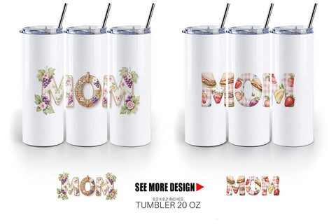 Tumbler Cheerful Picnic MOM Gingham Sublimation artnoy 