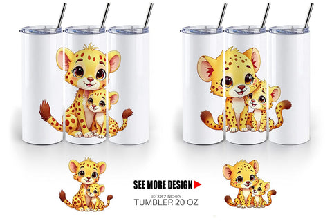 Tumbler Cheetah Mother's Day Sublimation artnoy 