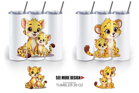 Tumbler Cheetah Mother's Day Sublimation artnoy 