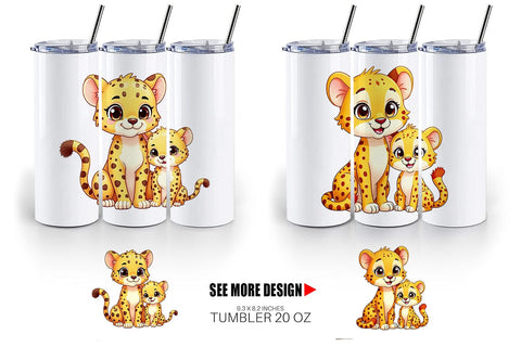 Tumbler Cheetah Mother's Day Sublimation artnoy 